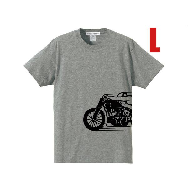 スピードアディクト サイドプリント T-shirt GRAY L/霜降りグレー世界最速のインディアンバートマンローvincent black shadowhrdアメカジ