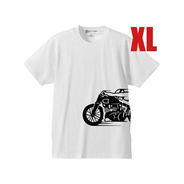 スピードアディクト サイドプリント T-shirt WHITE XL/tシャツ国産旧車