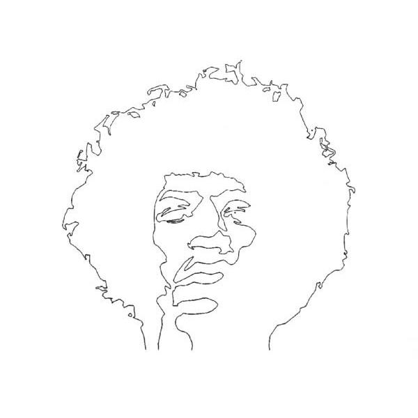 stencil JIMI HENDRIX Tシャツ WHITE/ステンシルジミ・ヘンドリックスフジロックfujirockサマソニロックギタリストレジェンドバンドt音楽