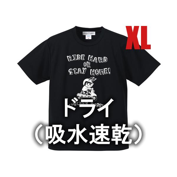 ドライ（吸水速乾） CHECKER RABBIT T-shirt BLACK XL/富士重工業ラビットスクータージュニアジュリオジョルノs101s201s211s61s820モッズ