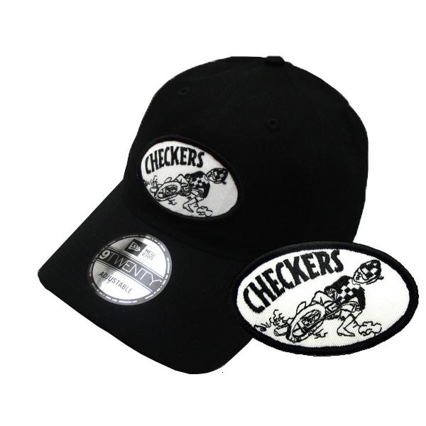 New Era キャップ CHECKERS/ニューエラCAPチェッカーズライダーチョッパーバイク乗りストリートカジュアル古着風アメカジバイクアパレルhat