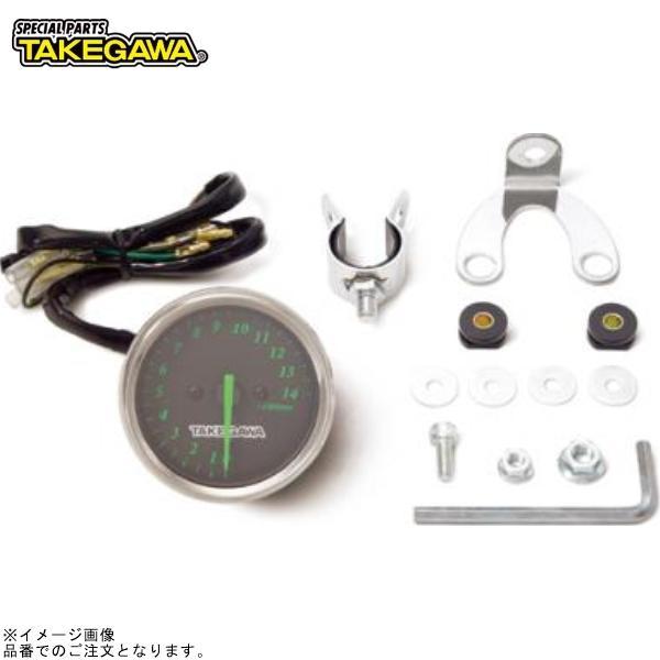 TAKEGAWA スピードメーター タコメーターセット スペシャルパーツ武川 SP武川 05-05-0091 ブラック&グリーンタコ