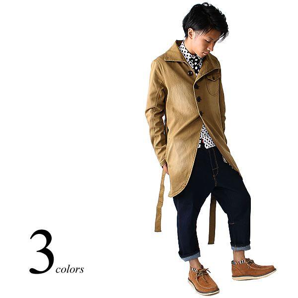 カラーデニム色落ちロングファーブルジャケット A084 : スピード