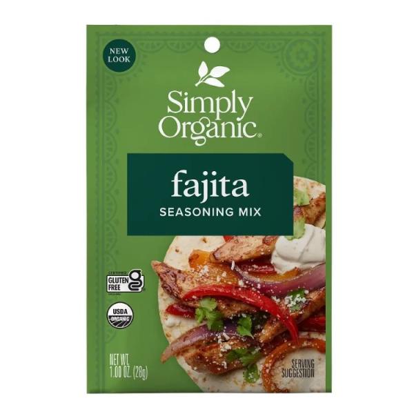 シンプリーオーガニック ファヒータシーズニングミックス 28g Simply Organic Fajita Seasoning Mix 1.0 oz. 【お取り お取り寄せ