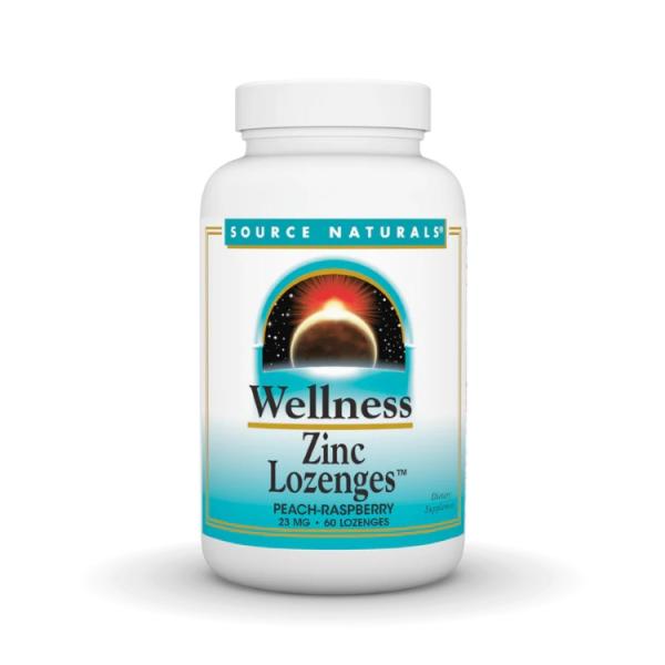 ソースナチュラルズ ウェルネス 亜鉛ロゼンジ 23mg ピーチ＆ラズベリー味 60ロゼンジ Source Naturals Wellness Zinc Loze お取り寄せ