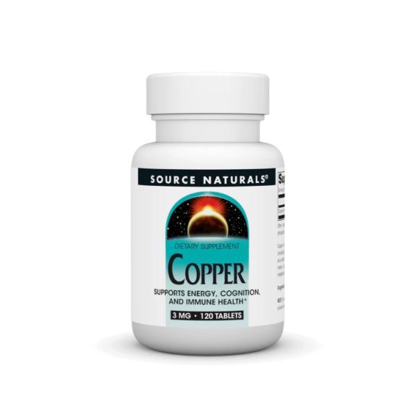 ソースナチュラルズ 銅 3mg 120粒 Source Naturals Copper 3 mg 120 Tablet 【お取り寄せ商品】【合わせて買いたい】  お取り寄せ