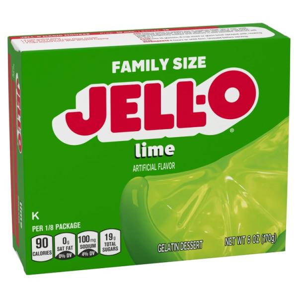 ジェロ ライムゼリーデザートミックス ファミリーサイズ 170g Jell-O Lime Gelatin Dessert Mix, Family Size, 6 お取り寄せ
