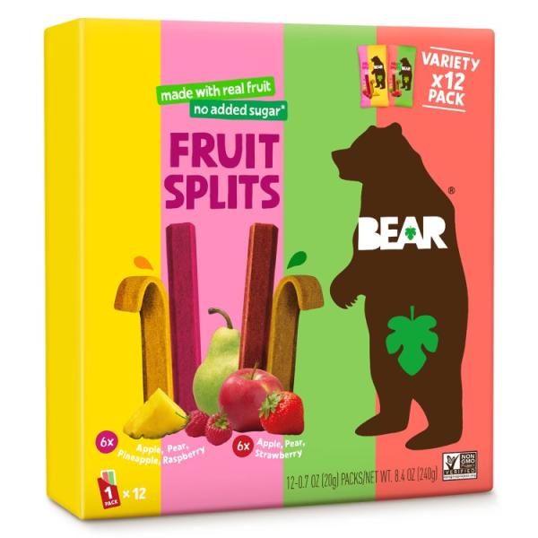 お取り寄せ ベア フルーツスプリット バラエティパック 12袋入り BEAR Fruit Splits Variety Pack 8.4oz, 12ct