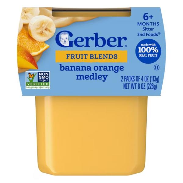 お取り寄せ ガーバー セカンドフーズ ベビーフード バナナオレンジメドレー 113g×2個 Gerber 2nd Foods Baby Food, B