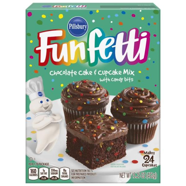 お取り寄せ ピルズベリー ファンフェッティ チョコレートケーキミックス キャンディビッツ 432g Pillsbury Funfetti Chocol