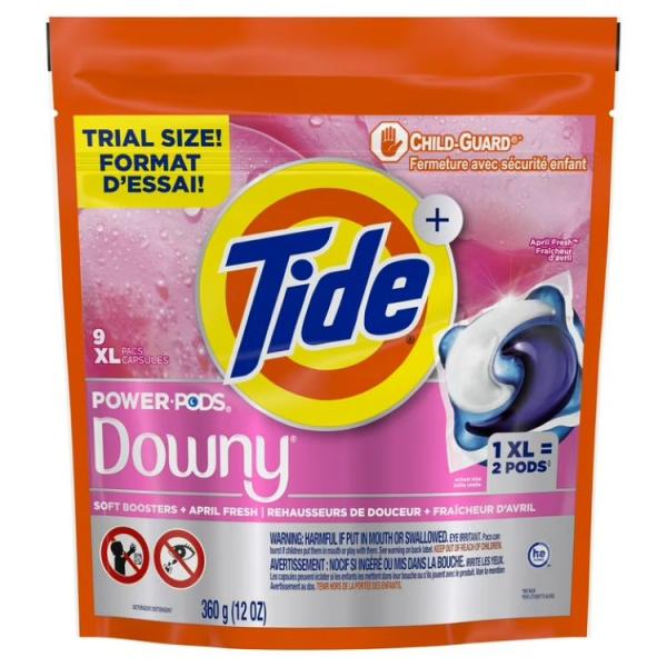 お取り寄せ タイド パワーポッズ ダウニーソフトブースター配合 洗濯洗剤パック エイプリルフレッシュの香り 9個 Tide Power PODS with Do