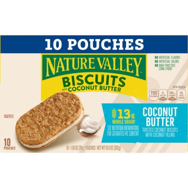 ネイチャーバレー ビスケットサンドイッチ ココナッツバター 10個入り Nature Valley Biscuit Sandwiches, Coconut Bu お取り寄せ