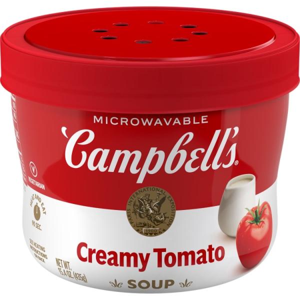 お取り寄せ キャンベル クリーミートマトスープ 電子レンジ対応ボウル 435g Campbell's Creamy Tomato Soup Micro
