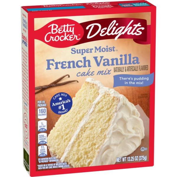 お取り寄せ ベティクロッカー デライツ スーパーモイスト フレンチバニラケーキミックス 375g Betty Crocker Delights Sup