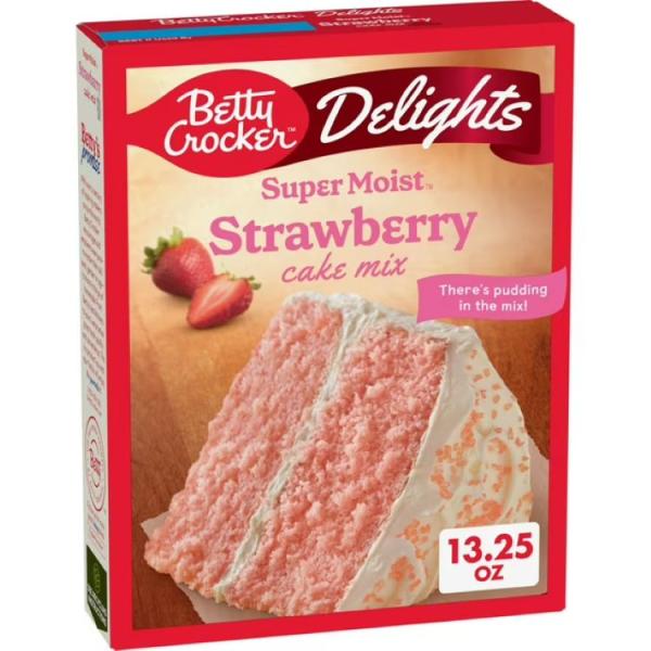 ベティクロッカー ディライツ スーパーモイスト ストロベリーケーキミックス 375g Betty Crocker Delights Super Moist St お取り寄せ