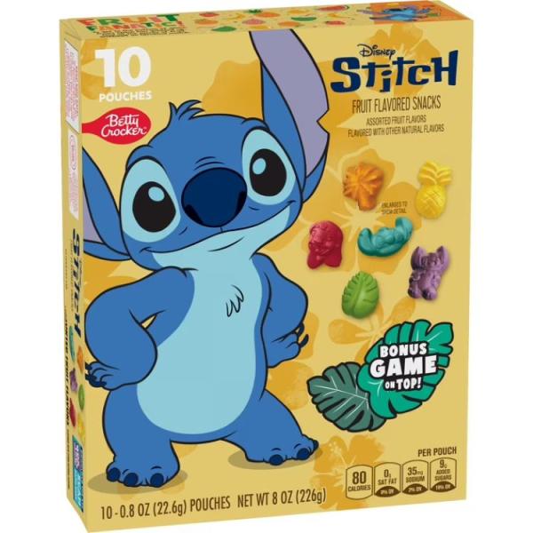お取り寄せ ディズニー スティッチ フルーツ風味グミ 10袋入り 227g 脂肪分ゼロ・グルテンフリー Disney Stitch Fruit Fla