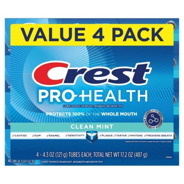 クレスト プロヘルス クリーンミント 歯磨き粉 122g 4本セット Crest Pro-Health Clean Mint Toothpaste, 4.3oz お取り寄せ