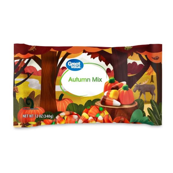 お取り寄せ [ハロウィン限定版]グレートバリュー オータムミックス ハロウィンキャンディ 340g Great Value Autumn Mix Ha