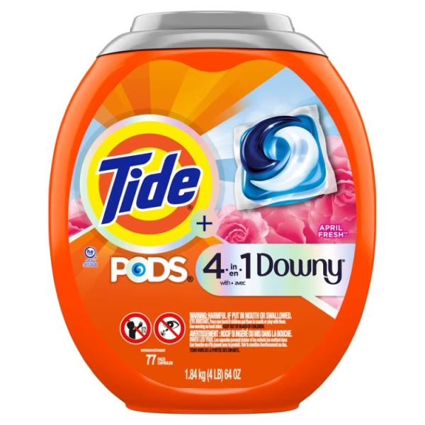 お取り寄せ タイド ポッズ 洗濯洗剤パック ダウニーフレッシュ 77個入り Tide PODS Laundry Detergent Pacs with a To