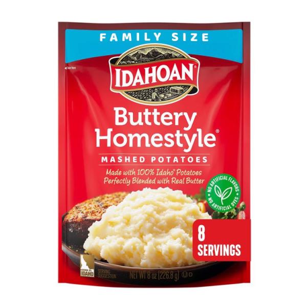 お取り寄せ アイダホアン バタリーホームスタイルマッシュポテト ファミリーサイズ 226.8g Idahoan Buttery Homestyle M