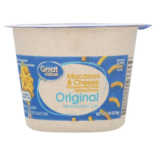お取り寄せ グレートバリュー オリジナル マカロニ＆チーズ 電子レンジ対応カップ 58g Great Value Original Macaroni