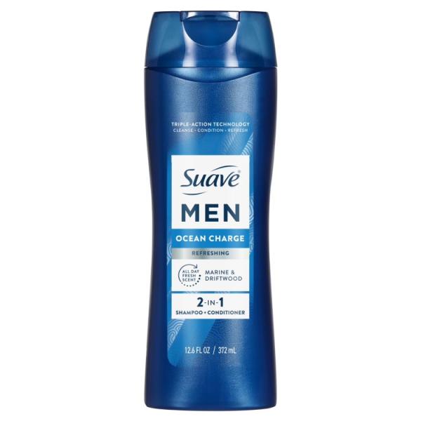お取り寄せ スアーブ メン オーシャンチャージ 2in1 リフレッシングシャンプー＆コンディショナー 373ml Suave Men Ocean Charge