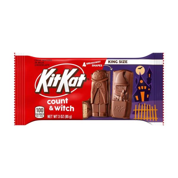 お取り寄せ [ハロウィン限定版]キットカット ミルクチョコレートウエハース カウント＆ウィッチ キングサイズ 85g Kit Kat Milk Cho