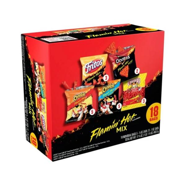 フリトレー フレーミンホットミックス バラエティパック スナックチップス 18個入り Frito-Lay Flamin' Hot Mix Variety Pac お取り寄せ