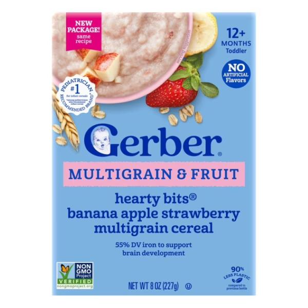 お取り寄せ ガーバー ハーティービッツ トドラーシリアル バナナ・アップル・ストロベリー マルチグレイン 227g Gerber Hearty Bit