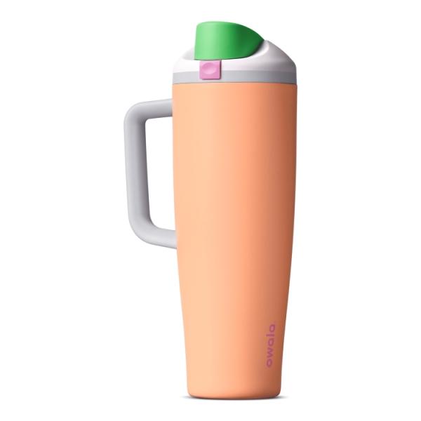 お取り寄せ オワラ フリーシップ 保冷ステンレスタンブラー ピーチーキーン 1.18L Owala 40oz FreeSip Tumbler Insu