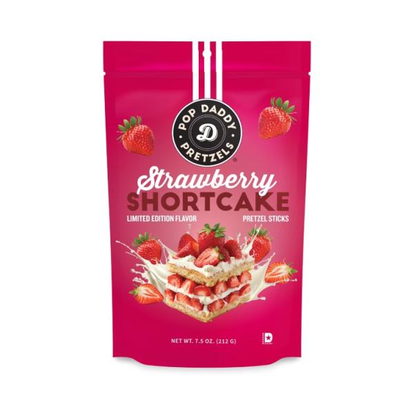 お取り寄せ ポップダディ ストロベリーショートケーキ プレッツェルスティック 212g Pop Daddy Strawberry Shortcake Pretz