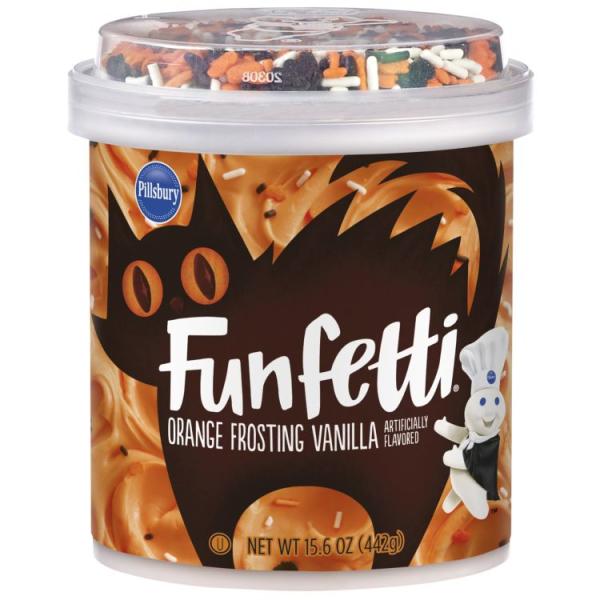 お取り寄せ [ハロウィン限定版]ピルズベリー ファンフェッティ ハロウィン バニラフロスティング 442g Pillsbury Funfetti Ha