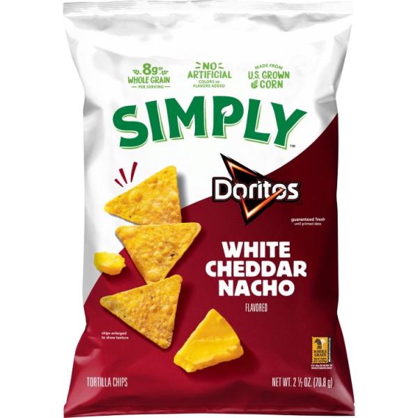 お取り寄せ シンプリードリトス ホワイトチェダー ナチョフレーバー トルティーヤチップス 70.8g Simply Doritos White Cheddar