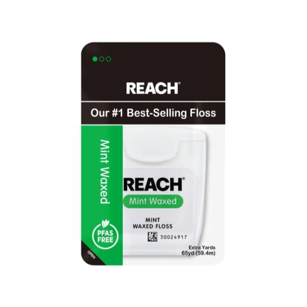 お取り寄せ リーチ ミント ワックスデンタルフロス 59m REACH Mint Waxed Dental Floss 65YD