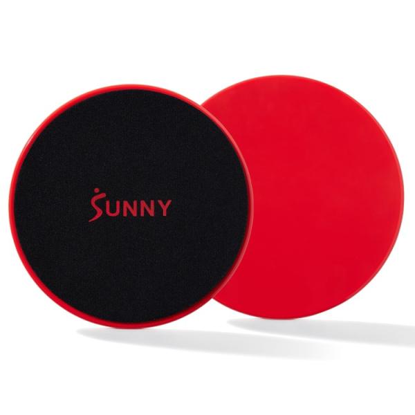 お取り寄せ サニーヘルス＆フィットネス 両面コアエクササイズディスク レッド・ブラック Sunny Health &amp; Fitness Dual Sid