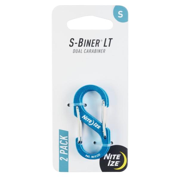 お取り寄せ ナイトアイズ エスビナー ライトブルー 小型ダブルゲートカラビナ 2個セット Nite Ize S-Biner LT Blue Doubl