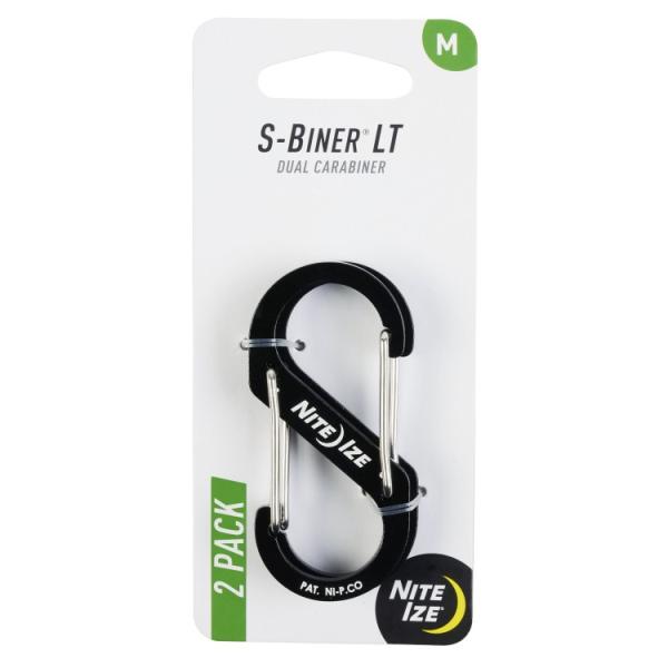お取り寄せ ナイトアイズ エスビナー デュアルカラビナ ブラック 2個セット Nite Ize S-Biner Dual Carabiner Clip