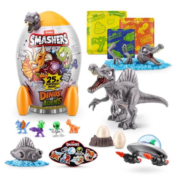 お取り寄せ ズル スマッシャーズ ダイナソー対エイリアン 破壊型サプライズ玩具 3歳以上 ZURU Smashers Dino vs Aliens S