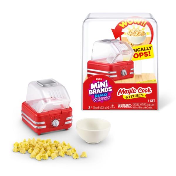 お取り寄せ ズル ミニブランズ マジッククックキッチン ポップコーン機 シリーズ1 3歳以上 ZURU Mini Brands Magic Cook