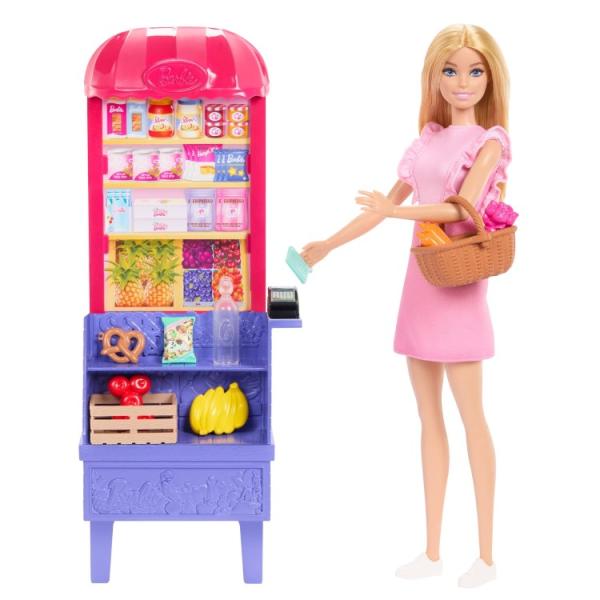 お取り寄せ バービー＆テレサ マリブ・アット・ザ・マーケット 人形・屋台・小物11点 3歳以上 Barbie &amp; Teresa Malibu at t