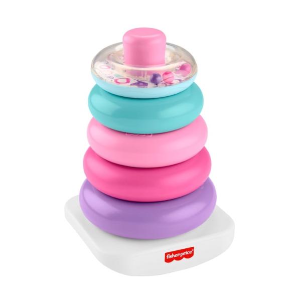 お取り寄せ フィッシャープライス ロックアスタック ピンク リング5個 6か月以上 Fisher-Price Rock-a-Stack Pink Ri