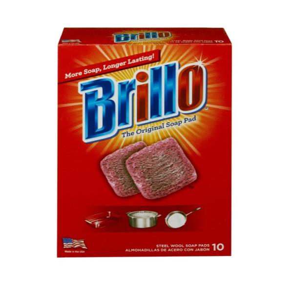 お取り寄せ ブリロ オリジナル スチールウール たわしパッド 10枚入 Brillo Original Steel Wool Scouring Pad, 10