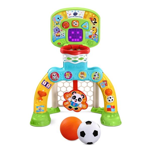 お取り寄せ ブイテック カウント＆ウィン バスケットボール・サッカーセンター 12〜36か月 VTech Count &amp; Win Basketball