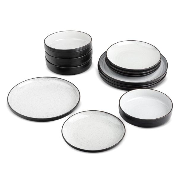 お取り寄せ イエローストーン ベス セラミック食器 12点セット Yellowstone Beth 12-Piece Ceramic Dinnerwa