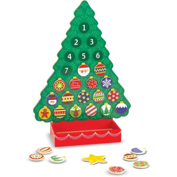 お取り寄せ メリッサ＆ダグ クリスマス カウントダウン 木製アドベントカレンダー マグネットツリー 25ピース Melissa &amp; Doug Coun