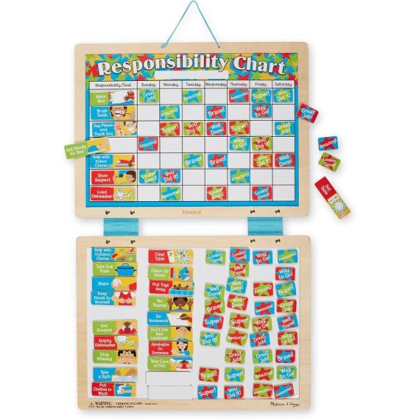 お取り寄せ メリッサ＆ダグ マグネット おてつだいチャート＆キッズカレンダー マグネット89個付き Melissa &amp; Doug Magnetic R