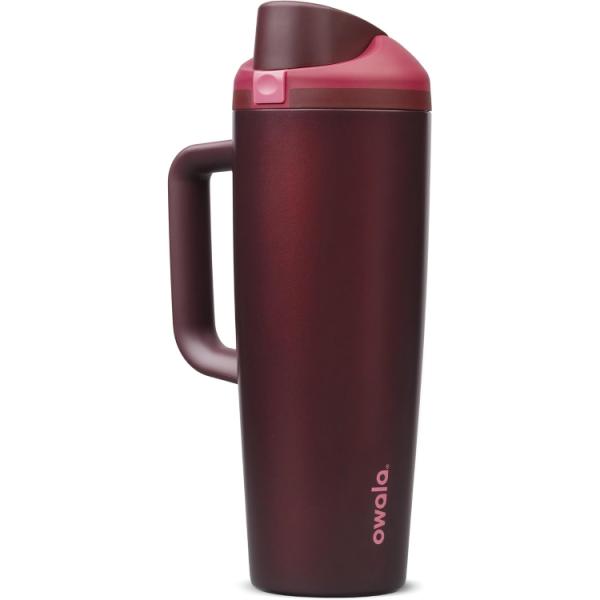 お取り寄せ オワラ フリーシップ タンブラー 水筒 887mL ブラック・チェリー Owala FreeSip Tumbler Water Bottl