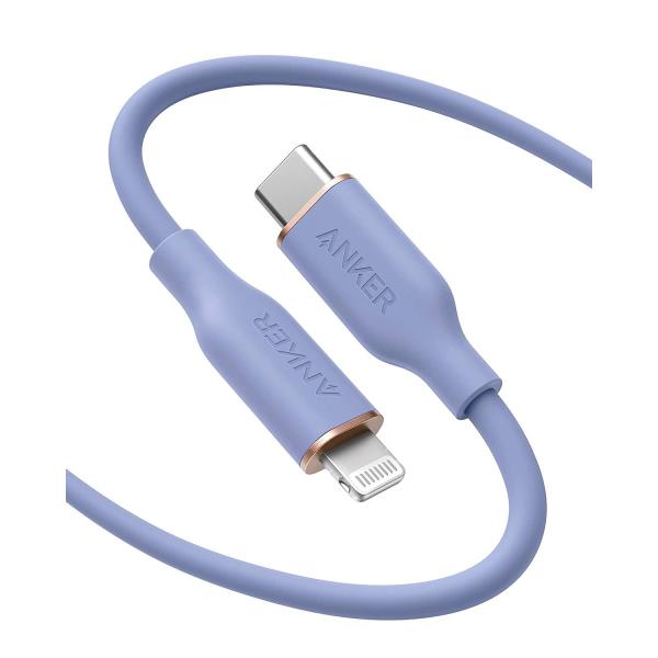 Anker PowerLine III Flow USB-C &amp; ライトニングケーブル 1.8m ラベンダー