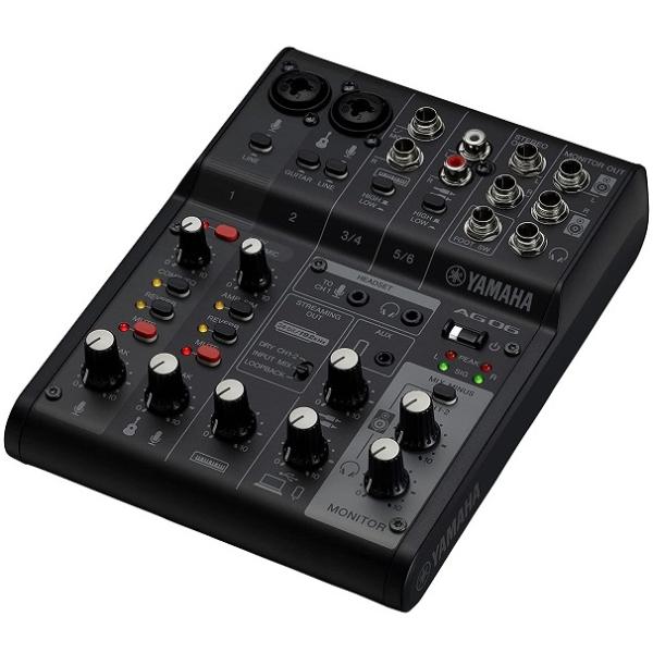 【新品】1週間以内発送 ヤマハ YAMAHA ライブストリーミングミキサー 6チャンネル ブラック AG06MK2 B
