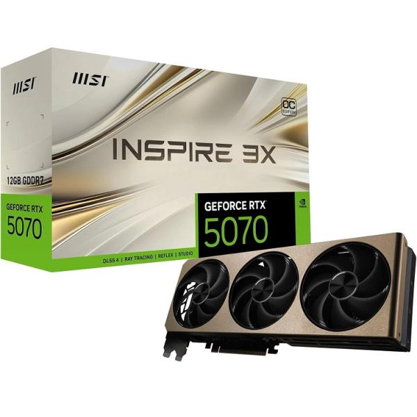 新品】【即納】【代引き不可】 MSI GeForce RTX 5070 12G INSPIRE 3X